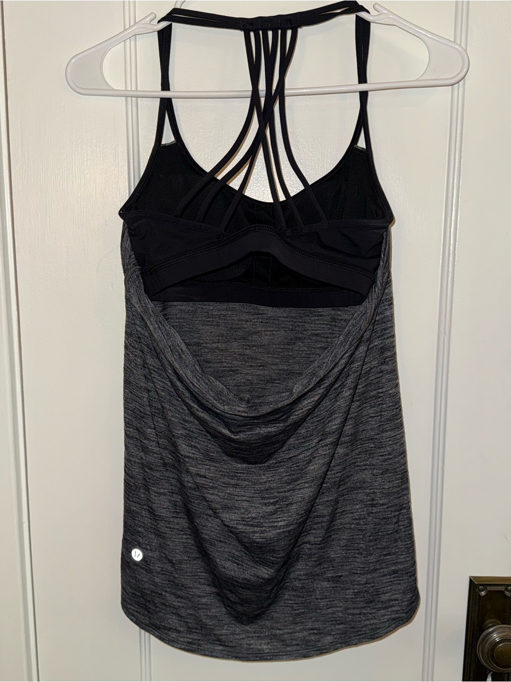 Lululemon Lighten Up Tank in heathered black (grey) - size 4